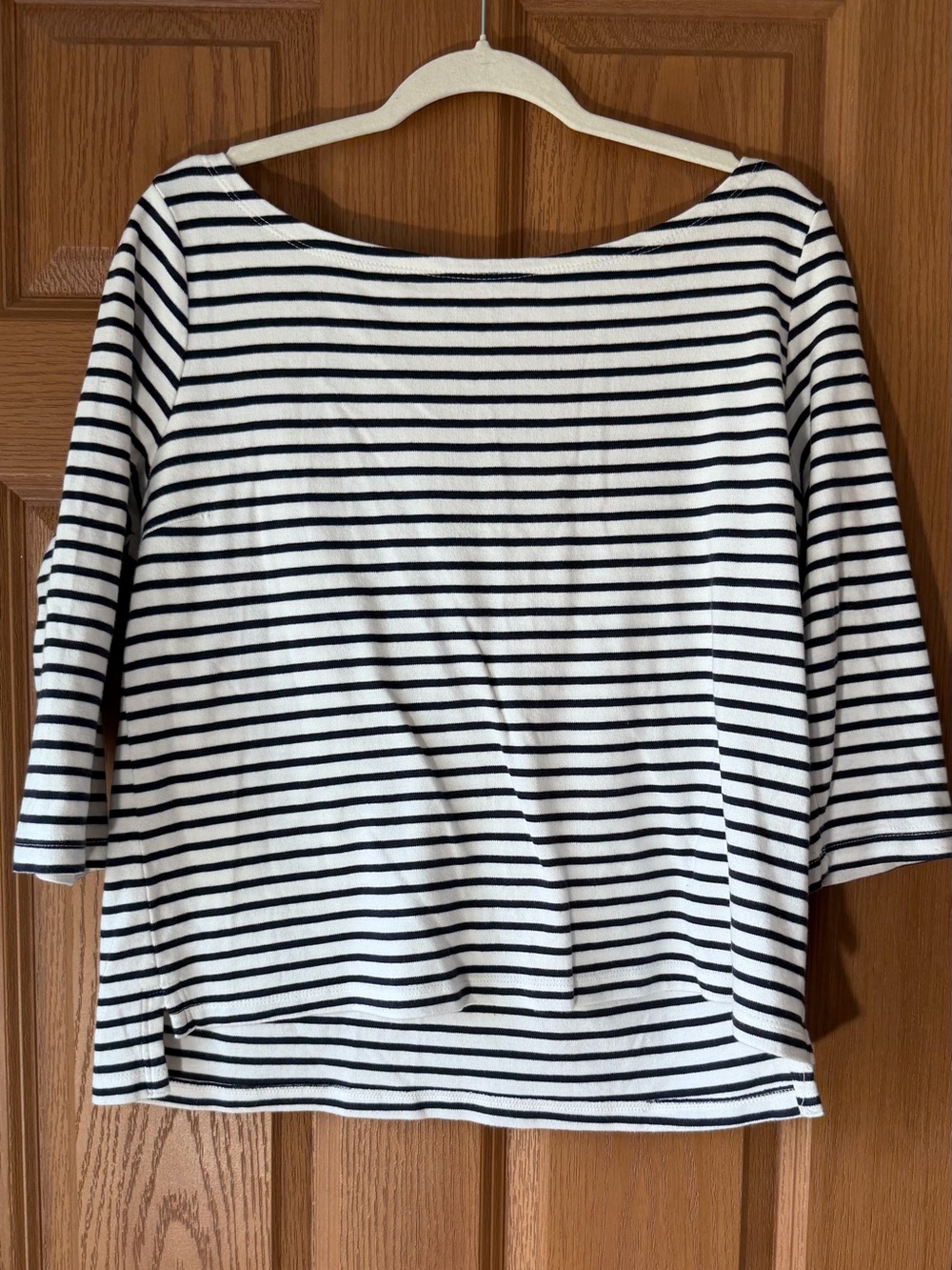 H&M Black & White Striped Boatneck Tunic